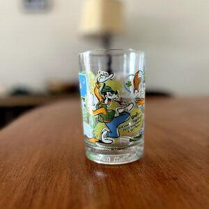 Vintage Walt Disney 100th Anniversary Glass Cup Goofy, Tree of Life, McDonald's